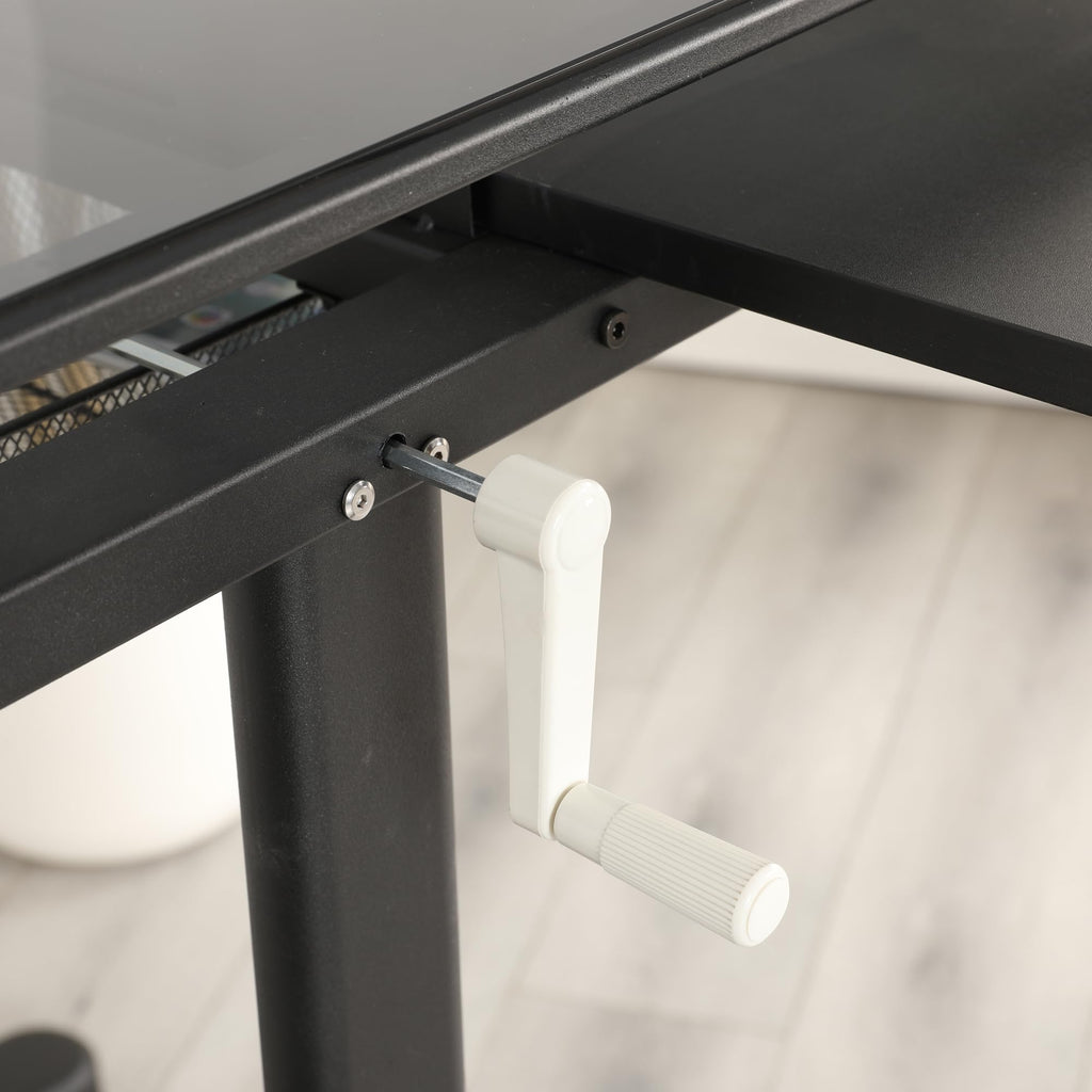 Adjustable Drafting Table with Stool, 0-75Â° Tilting Art Desk, White