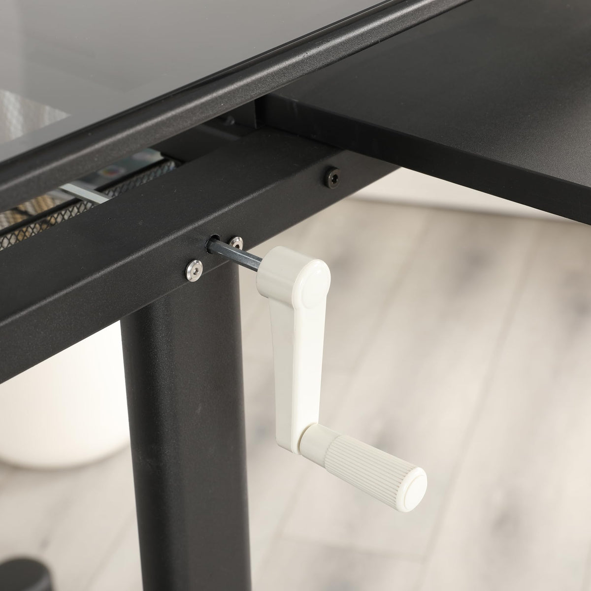 Adjustable Drafting Table with Stool, 0-75Â° Tilting Art Desk, White