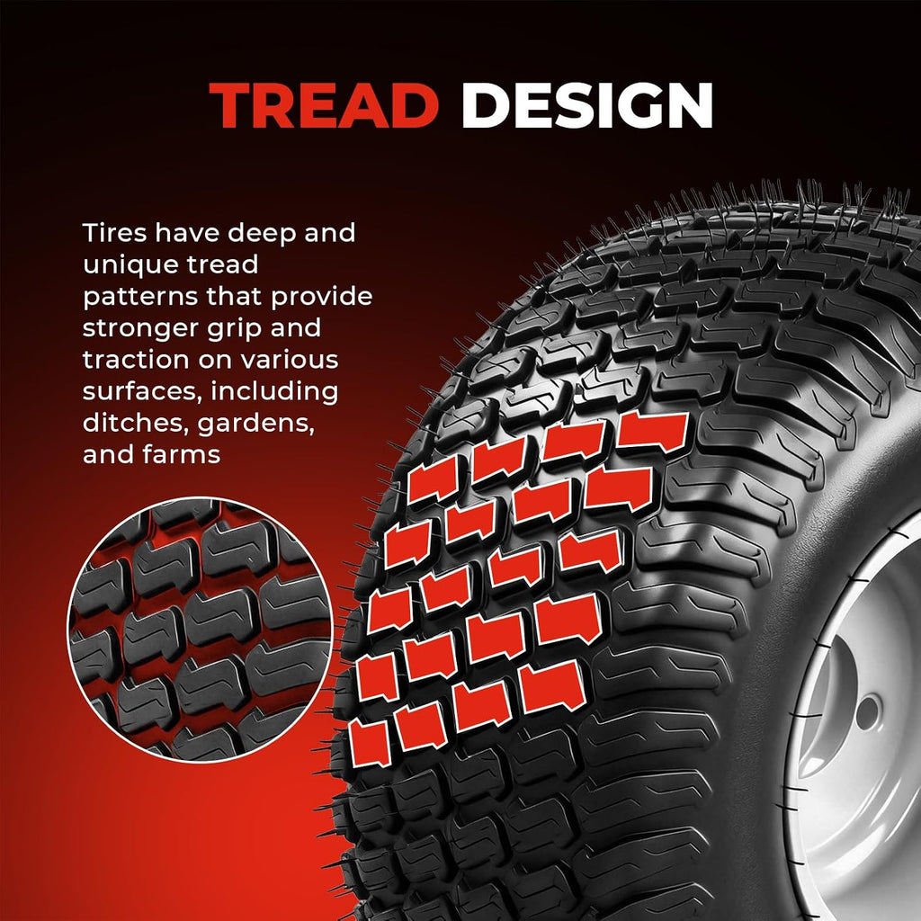 18x9.50-8 Lawn Mower Tire and Wheel, 2 Pack