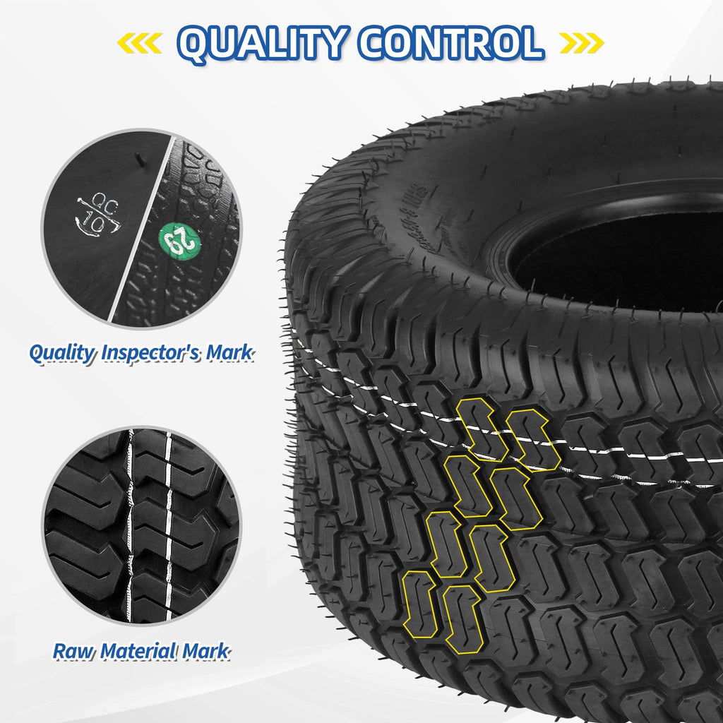 GICOOL 20x12.00-10 Tubeless Lawn Mower Tire for Riding Mower Tractor, 4Ply