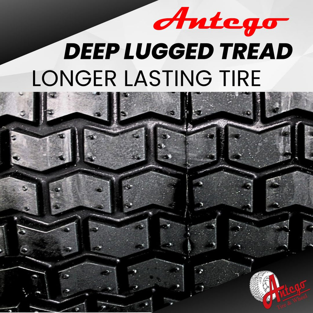 Antego 15x6.00-6 Tire & Wheel for Husqvarna/Poulan, 532106732, Set of 2