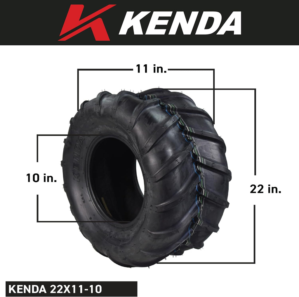 Kenda (K472) 22x11-10 Tractor/Trailer Tires for Agricultural Use -2pk