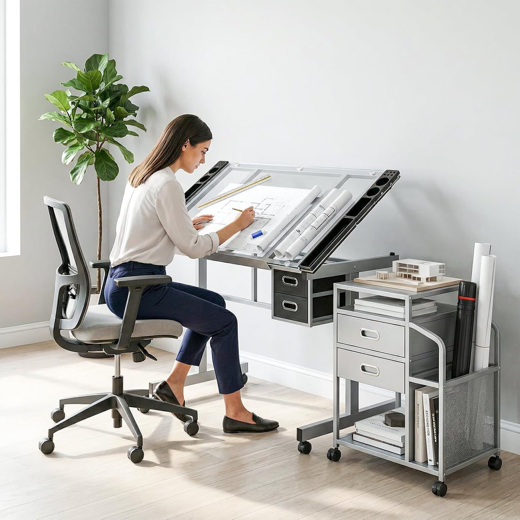 Magshion Drafting Table Adjustable Drawing Table