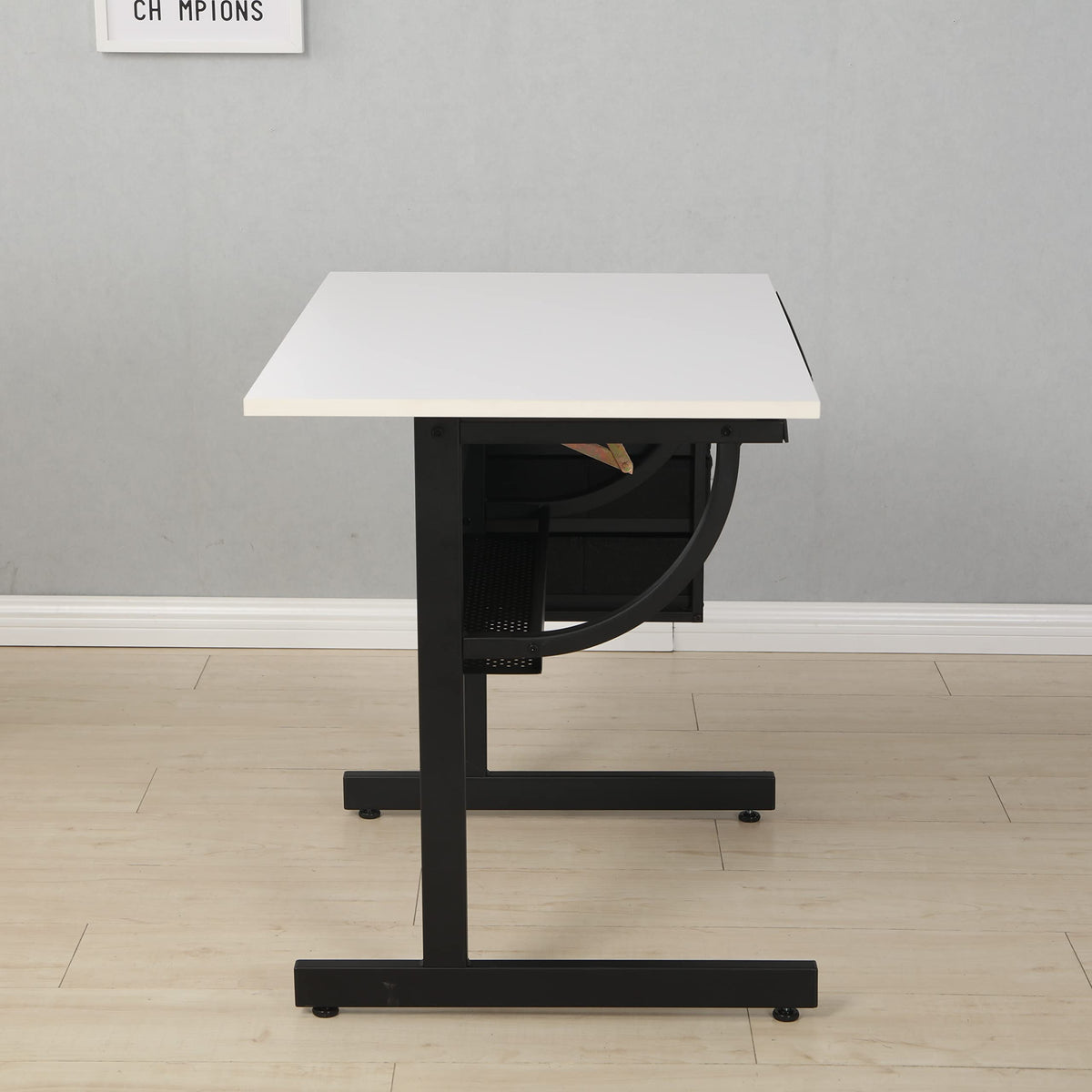 Drafting Table and Stool Set for Adults/Artists, Drawing Table with Adjustable Tabletop and Height, Art Workstation for Painters Crafting Reading Writing Home Office, All White