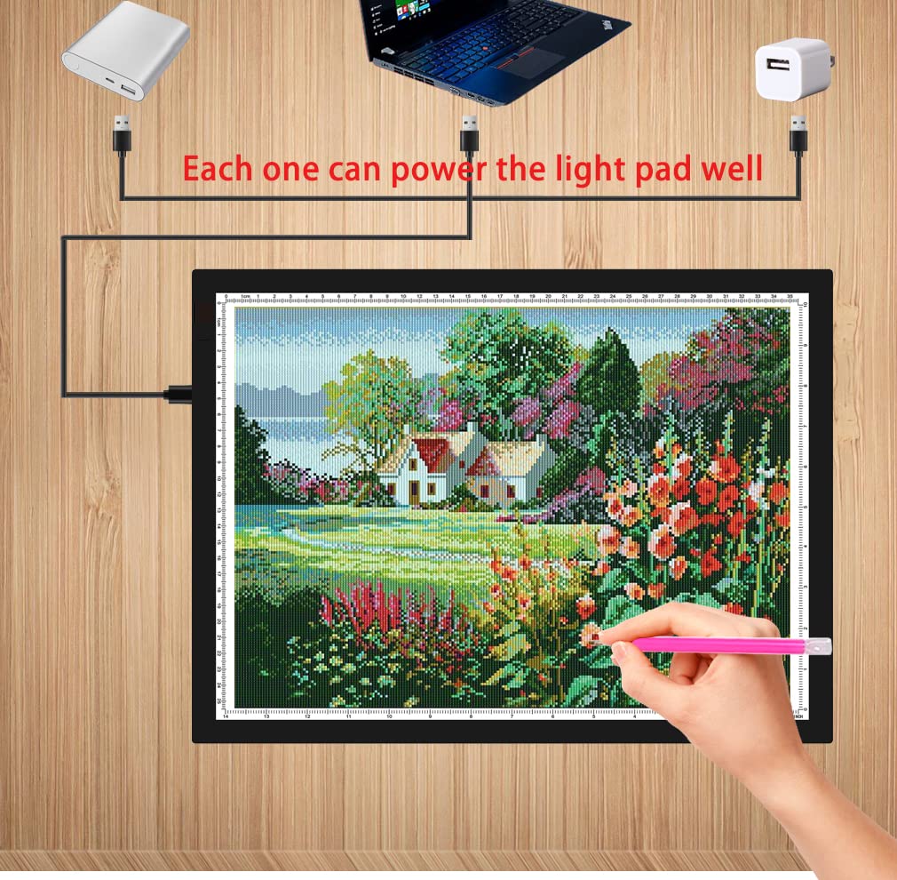 WELZK A1 Light Pad for Diamond Painting, 7000 Lux Light Board for Tracing