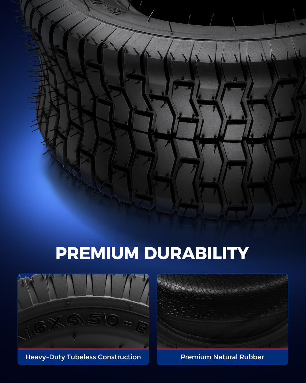 KAX Lawn Mower Golf Cart Turf Tires 23x10.5-12, ATV UTV Tire, 6PR, Set 1