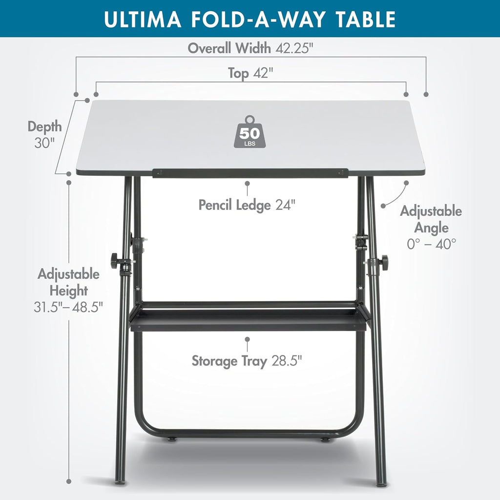 Studio Designs 19652 Ultima Fold A Way Table, Black