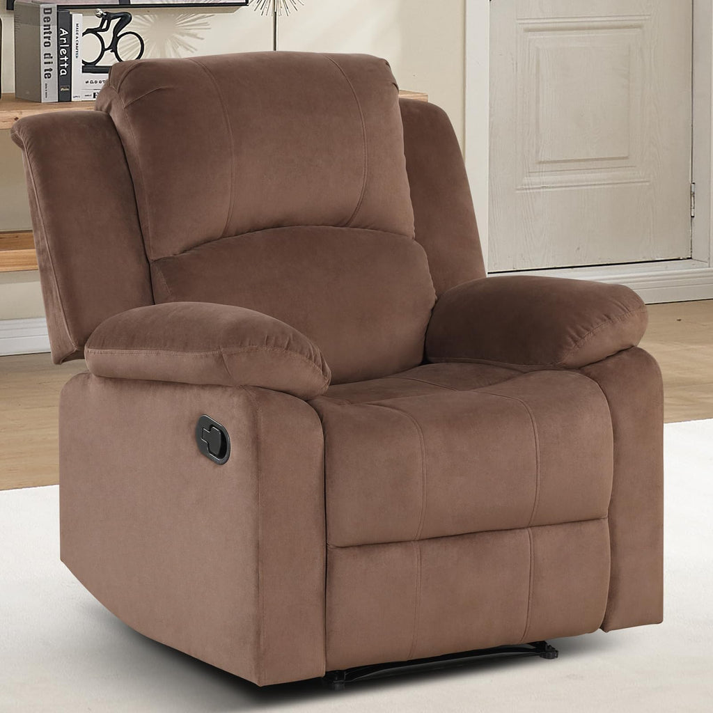 EBELLO Manual Faux Leather Reclining Couch Set for Living Room, Include 1 Recliner Chair, 1 Loveseat Sofa, Recliner Sofa Furniture Set for Home and Office, Black