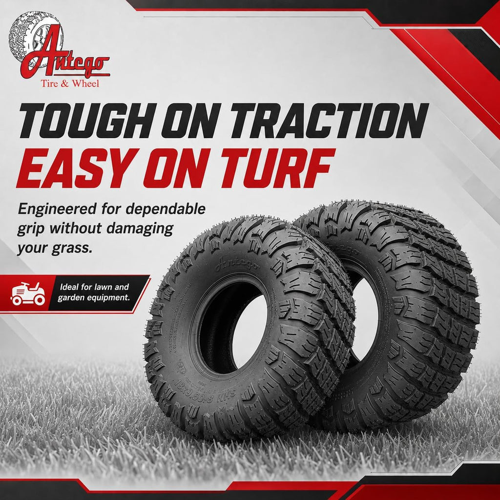 Antego 24x12.00-12 NHS ATW-071 Lawn Mower Turf Tire Only 4 Ply, Set of 2