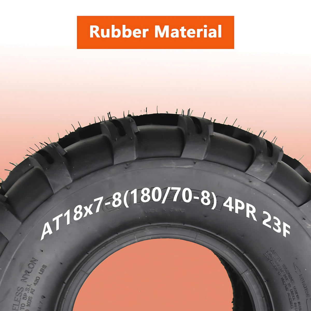 Set of 2-18x9.50-8, 4PR All-Terrain ATV/UTV Tires Tubeless