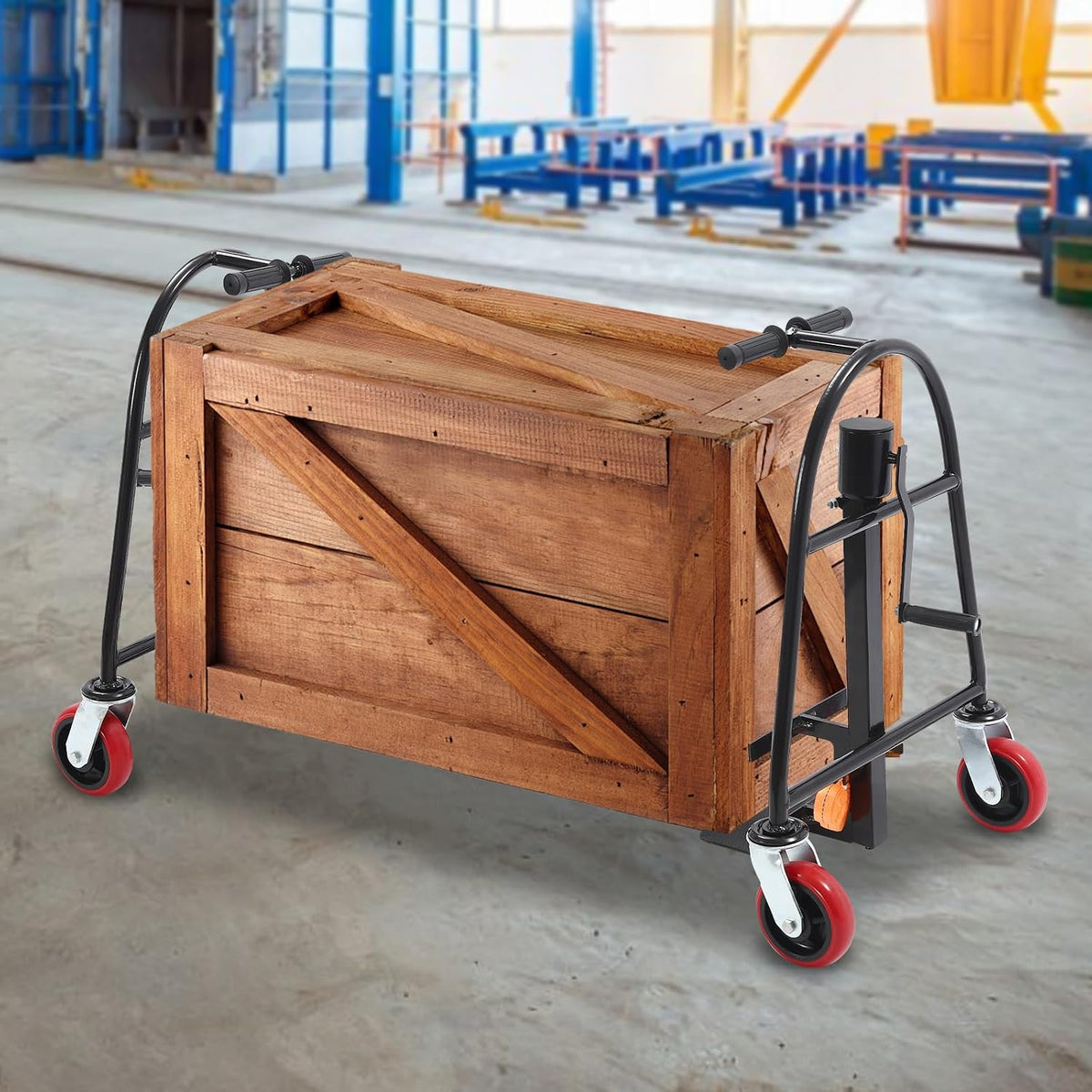 Manual Furniture Mover Set, 1300LBS Heavy Duty Moving Tool with 4 Wheels and 190-Inch Nylon Straps, 11.8 Inch Lift Height Manual Furniture Mover for Home Office Moving and Warehouse Handling (Black)