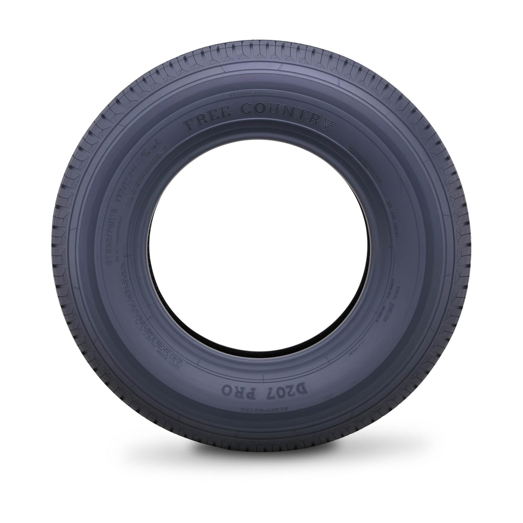 Free Country ST205/75R15 Prem Trailer Tires 8PR LR D 107N w/Scuff Guard, S2