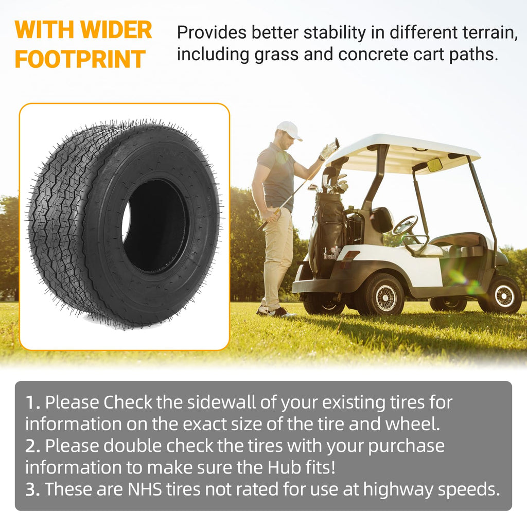 AR-PRO (2 Pack) 20x8.00-8 Lawn Mower Turf Tires, Tubeless, No Rims