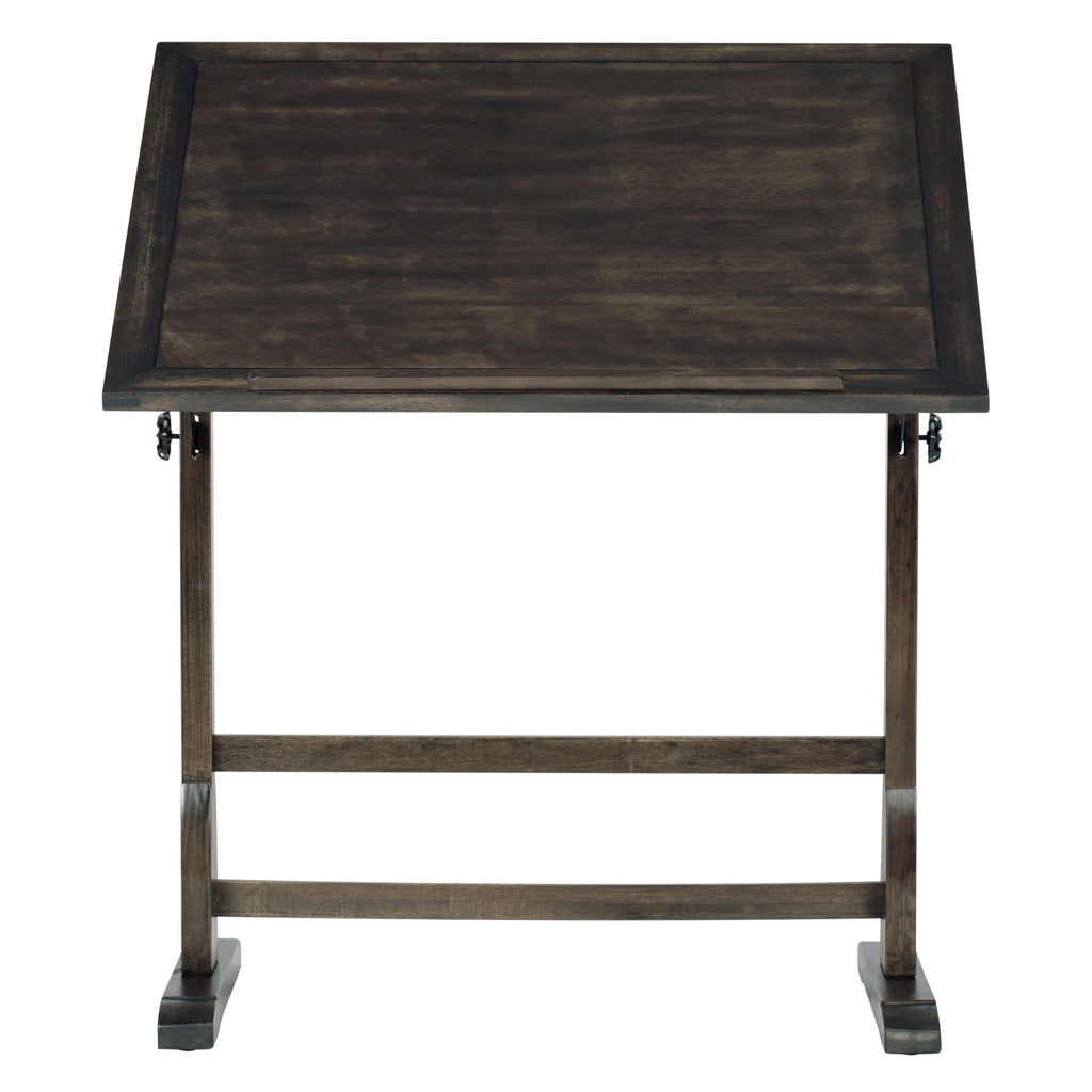 Studio Designs Vintage Drafting Table - Antique Design Solid Wood Drafting Table with Built-In Pencil Groove and Pencil Ledge - Angle Adjustable Work Surface
