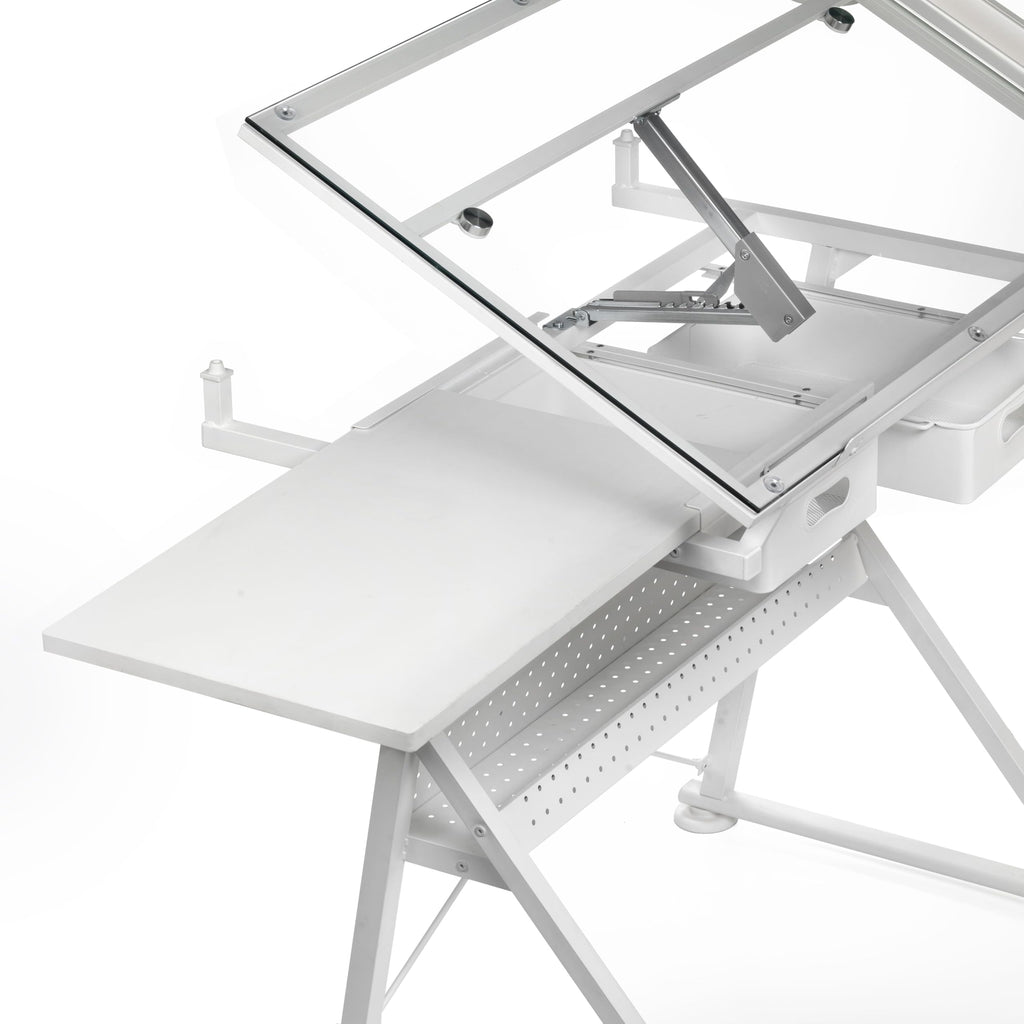 Artist's Loft Artist Table - Glass-Top Table for Drafting, Drawing, Sketching, Painting, and Arts & Crafts - 1 Pack