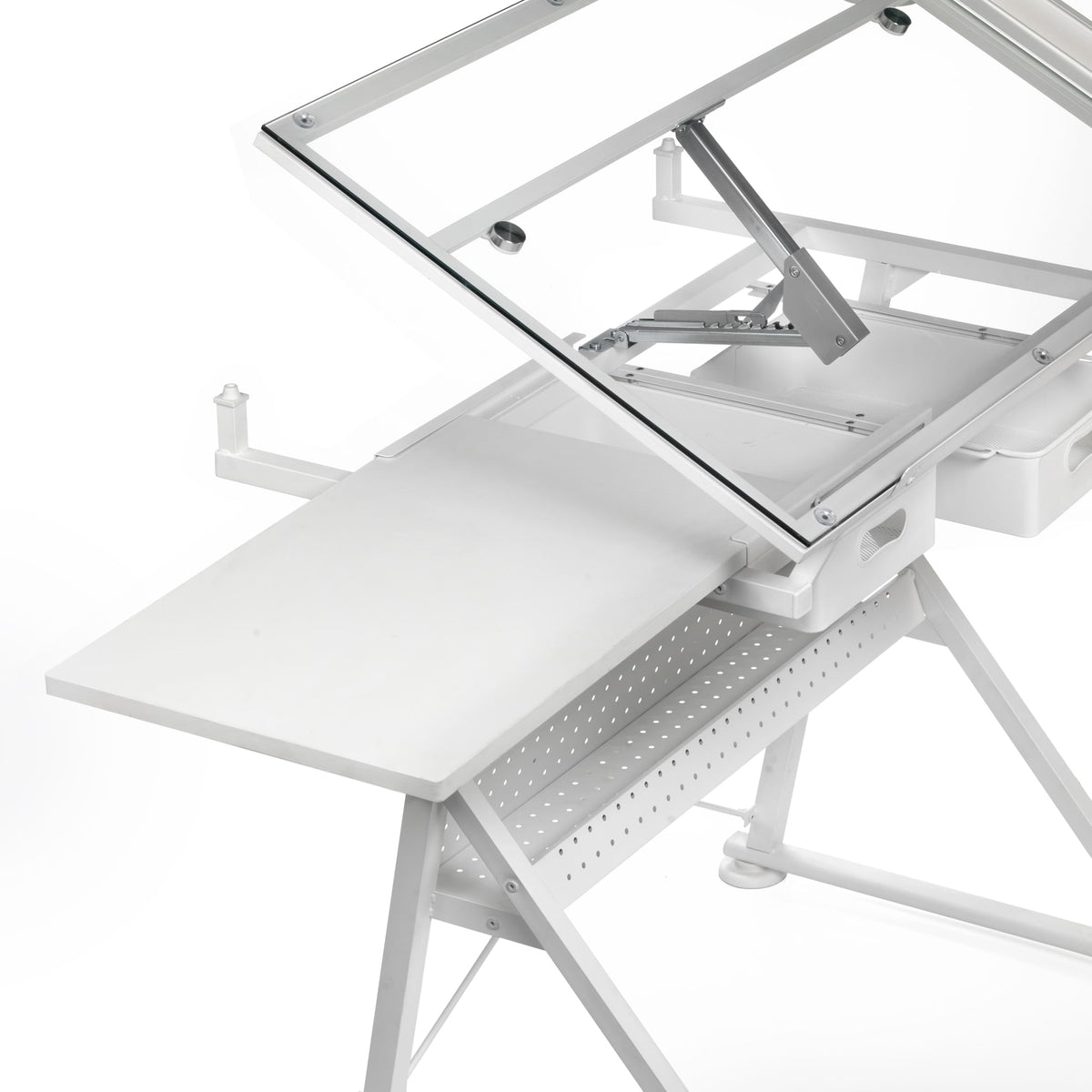 Artist's Loft Artist Table - Glass-Top Table for Drafting, Drawing, Sketching, Painting, and Arts & Crafts - 1 Pack