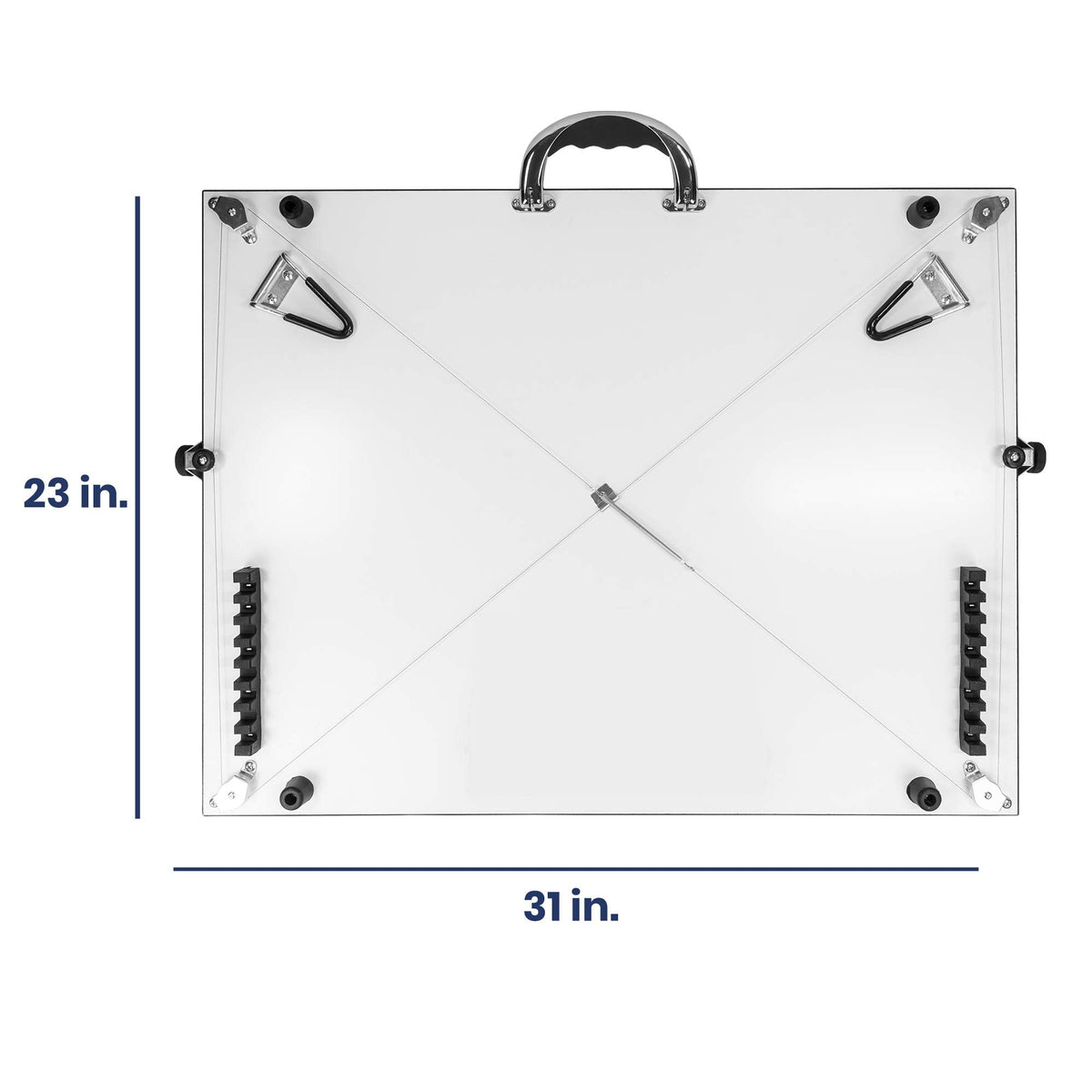 Pacific Arc Table Top Drawing Board with Parallel Bar, White, 24 inches by 36 inches