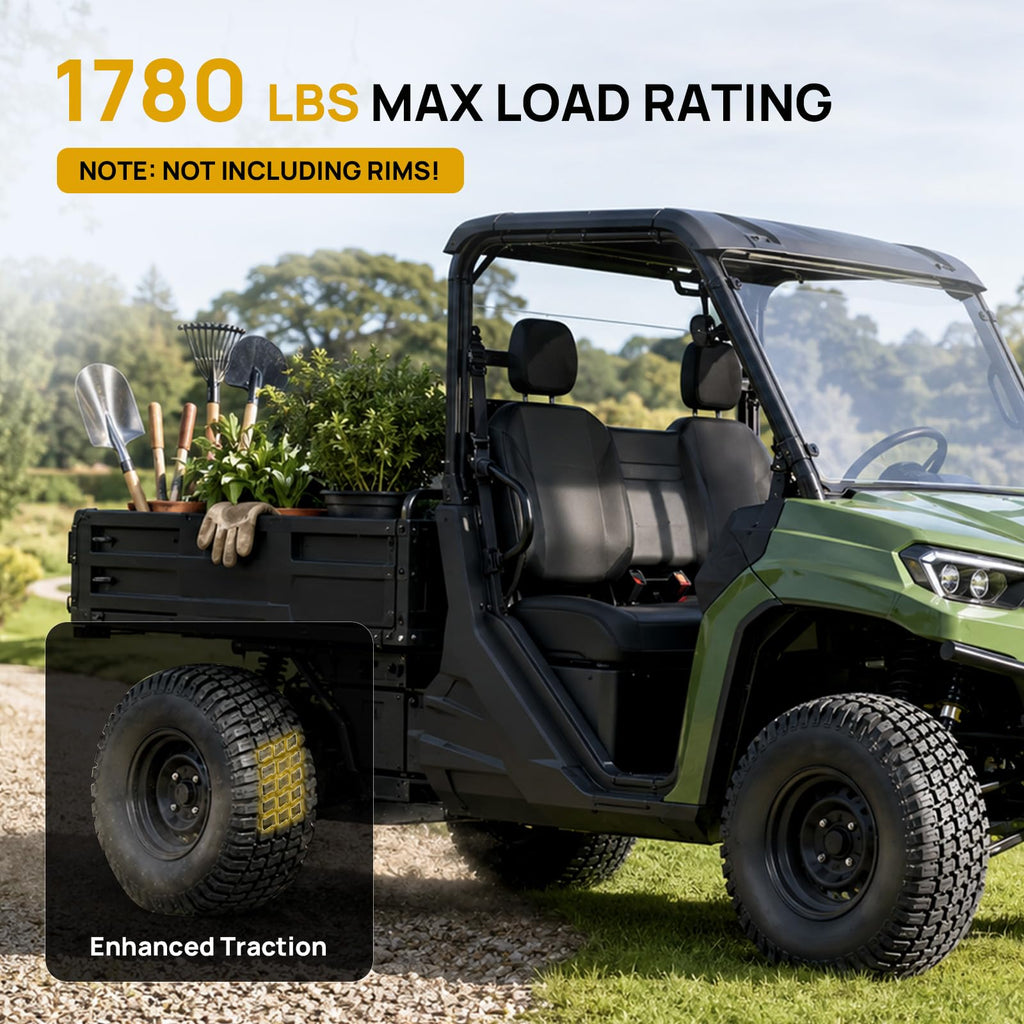 TUFFIOM 24x12.00-12 Lawn Mower Tires Set of 2, 6PR Turf Tire Lawn & Garden Tires for Garden Tractor Riding Mower, Tubeless