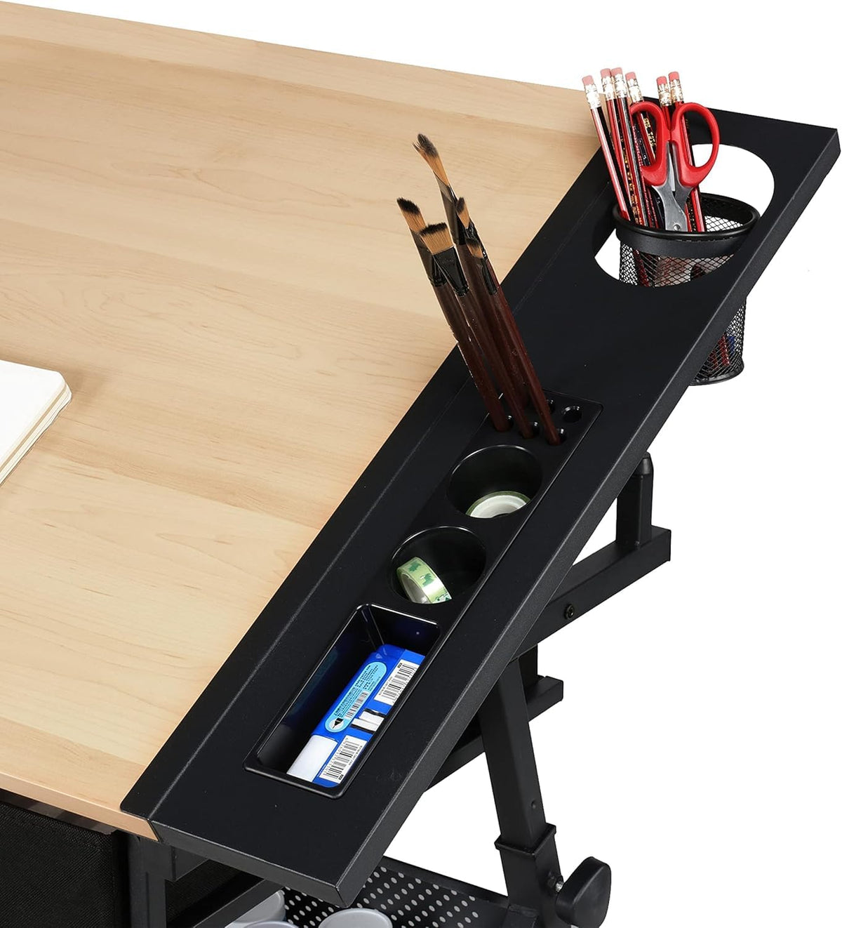 Adjustable Drawing Table with 3 Drawers & Stool, for Art & Work