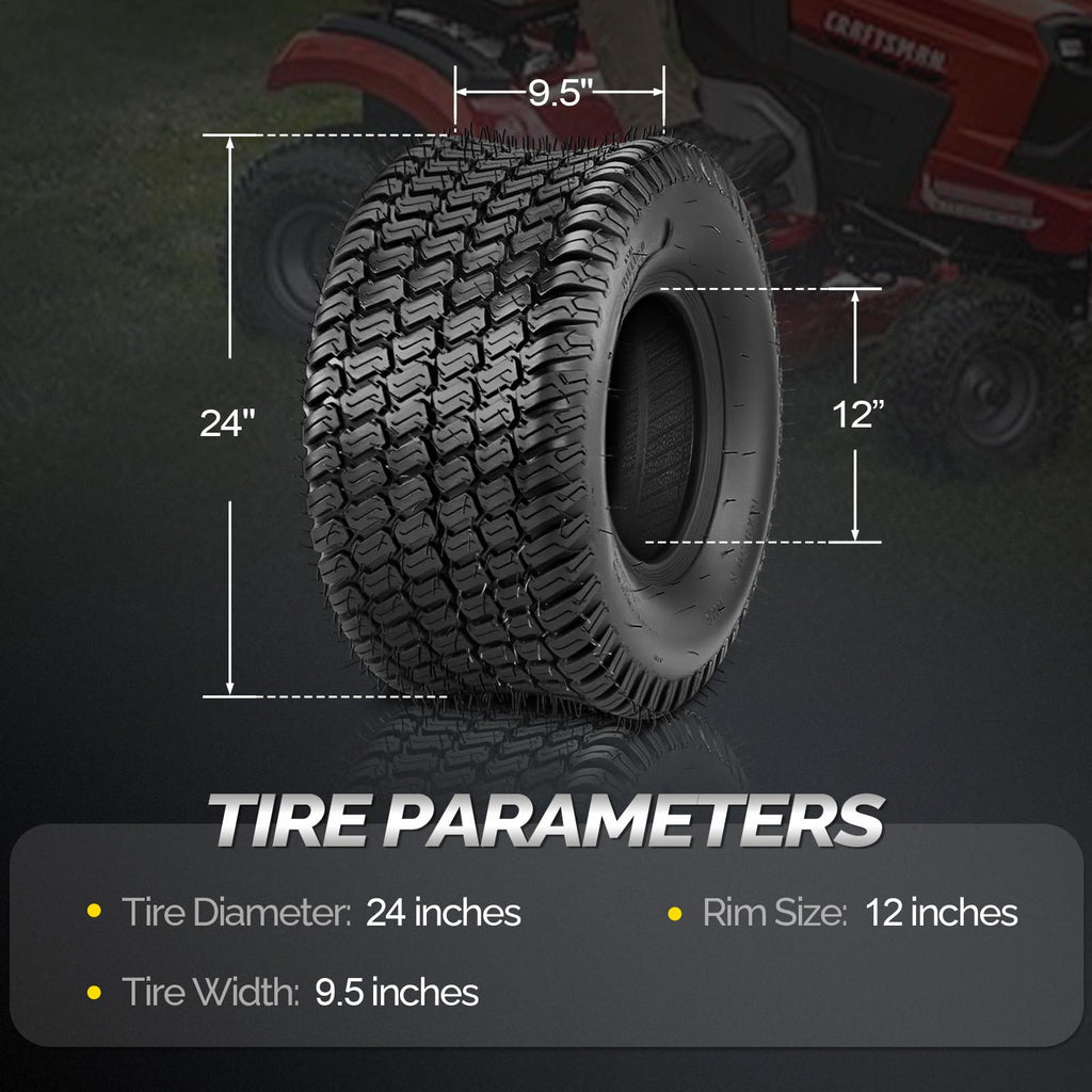 TUFFIOM 20x10.00-8 Lawn Mower Tires 2 Pack, 4PR 20x10x8 Tubeless Lawn Tractor Tires,1190 lbs Capacity Garden Tires, Compatible With Most Lawn & Garden Utility Vehicles