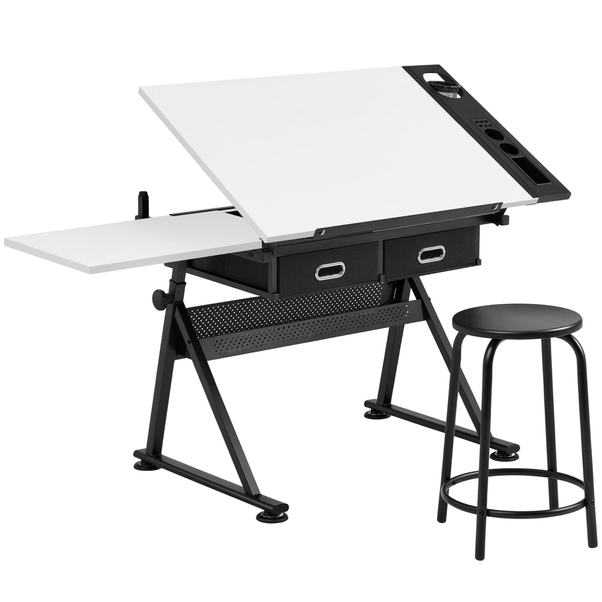 Topeakmart Drafting Table for Artists, Height Adjustable Drawing Draft Desk