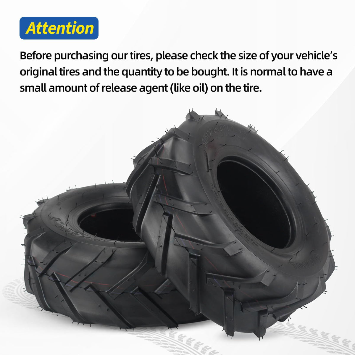 GICOOL 20x10.00-8 Ag Lug High-Traction Lawn Mower Tubeless Tire, 4 Ply