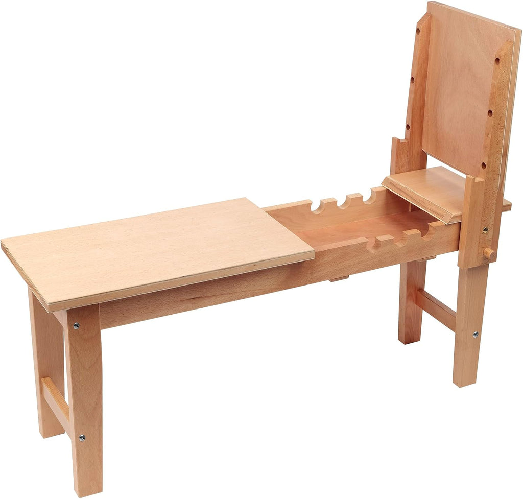 Creative Mark Belgian Art Horse - 40.25" x 11.38" x 17", Beechwood Drawing Bench and Easel with Sturdy Construction, Permanent Legs, 120/90-Degree Angles, Wooden Locking Pin, Built-in Storage
