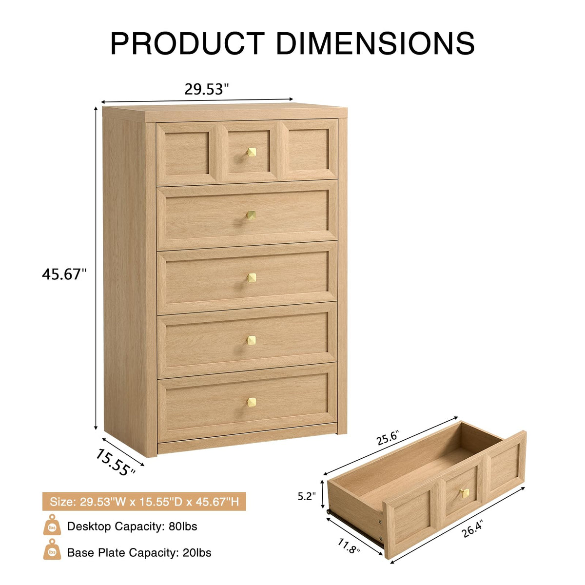 3 Drawers Nightstand Set of 2 W/Charging Station, 30.7" W King Size Bedside Table with 3 Drawers, Accent End Table W/Large Storage, Modern Wood Side Table for Bedroom,Office (2 Pieces, Gray Black)