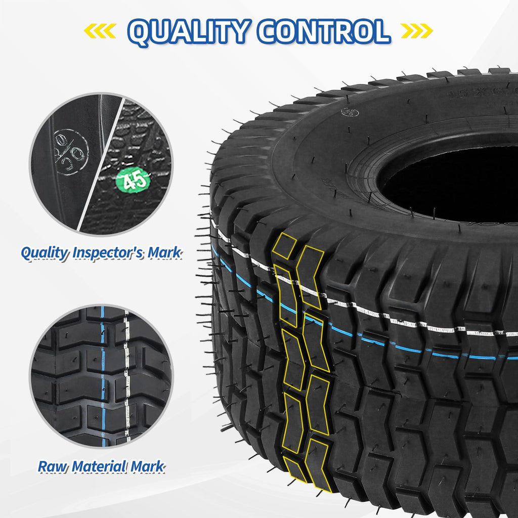 GICOOL 18x9.50-8 Tubeless Lawn Mower Tire for Riding Mower Tractor, 4 Ply
