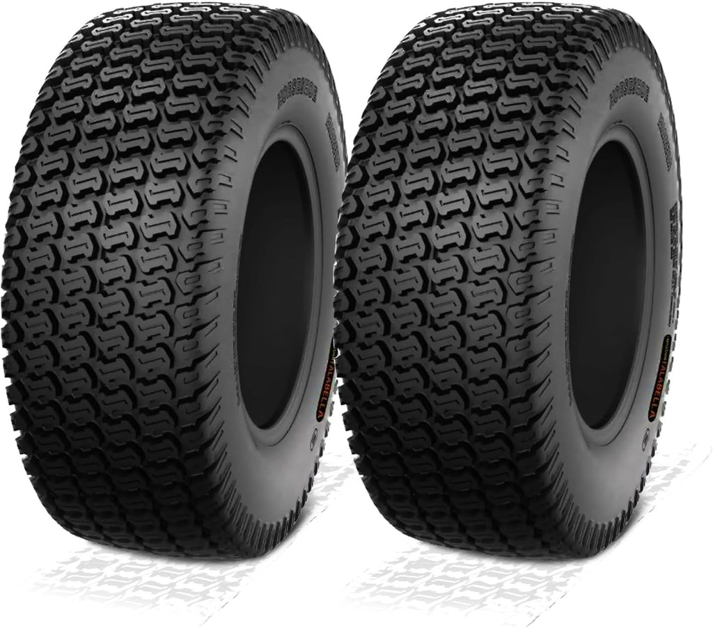 HORSESHOE FALABELLA (2-Pcs) 24X9.50-12 6-PLY LRC Lawn Mower 24x9.5x12 Riding Machine Golf Carts 24x9.5-12 Turf Equipment & Tractors Tires, Heavy Duty Turf-King, Color Sidewall