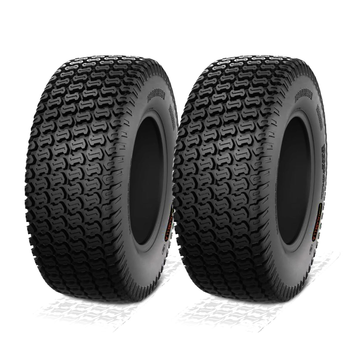 HORSESHOE FALABELLA (2-Pcs) 24X9.50-12 6-PLY LRC Lawn Mower 24x9.5x12 Riding Machine Golf Carts 24x9.5-12 Turf Equipment & Tractors Tires, Heavy Duty Turf-King, Color Sidewall