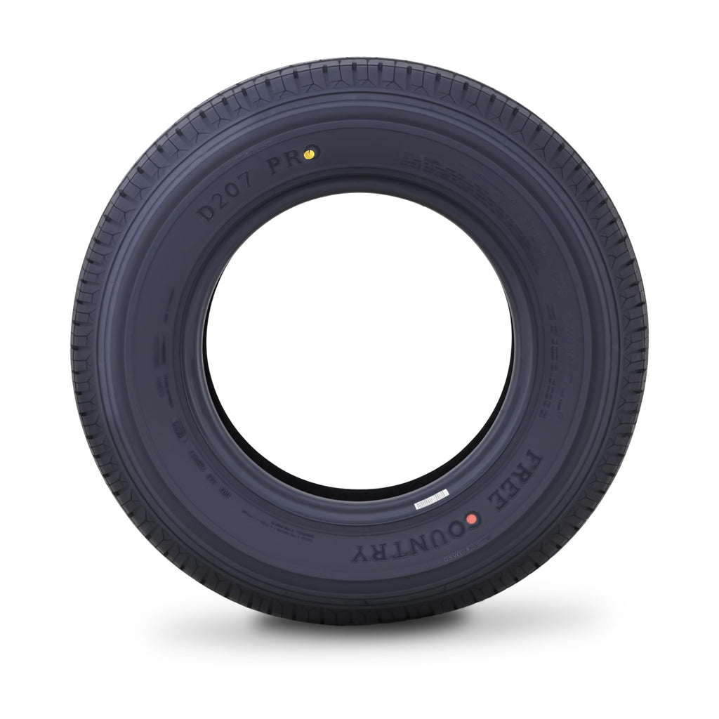 Free Country ST205/75R15 Prem Trailer Tires 8PR LR D 107N w/Scuff Guard, S2