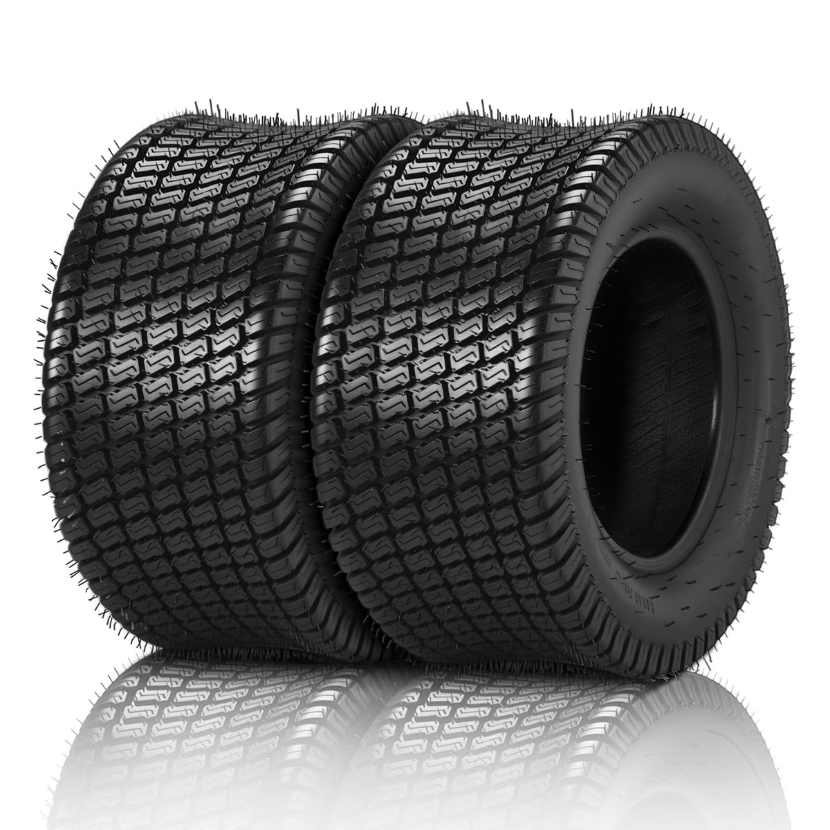 TUFFIOM 24x12.00-12 Lawn Mower Tires Set of 2, 6PR Turf Tire Lawn & Garden Tires for Garden Tractor Riding Mower, Tubeless