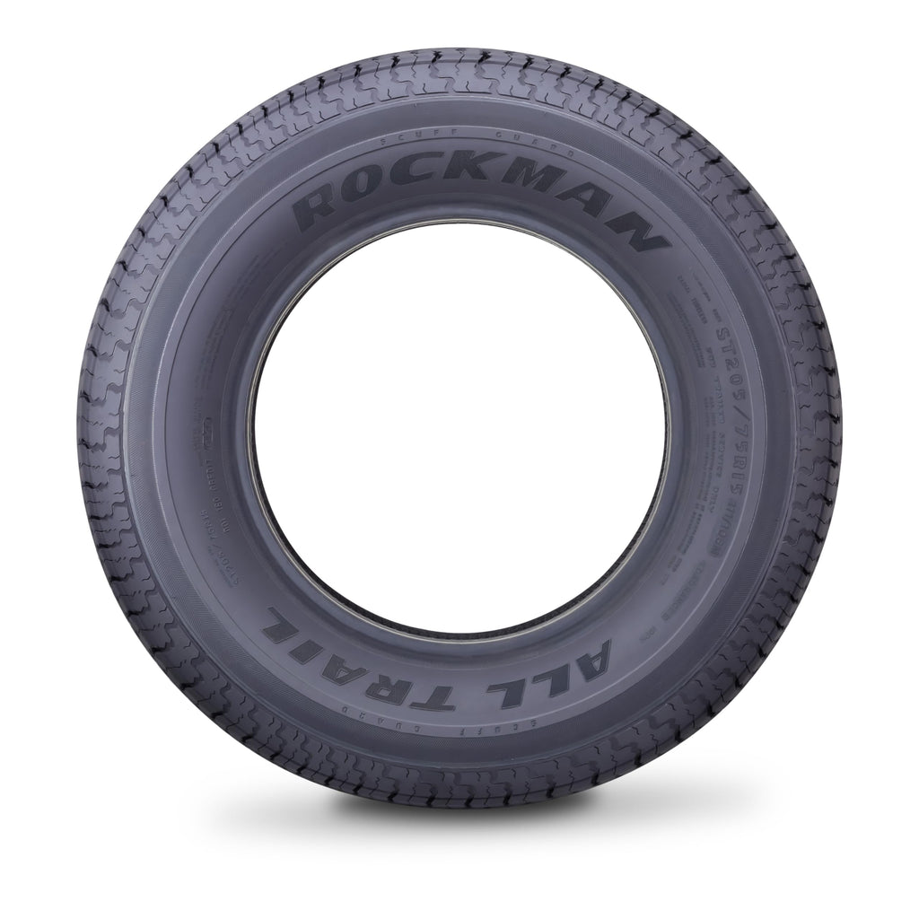 ROCKMAN Trailer Tire ST205/75R15 8-Ply Load Range D 107M Radial 11166, Set4