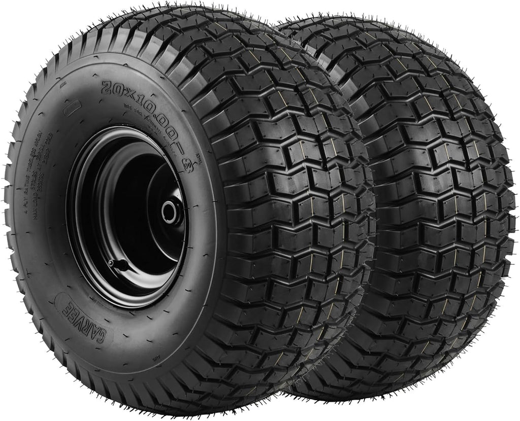 PioneerWorks 2Packs 20x10-8 Lawn Mower Tires and rim