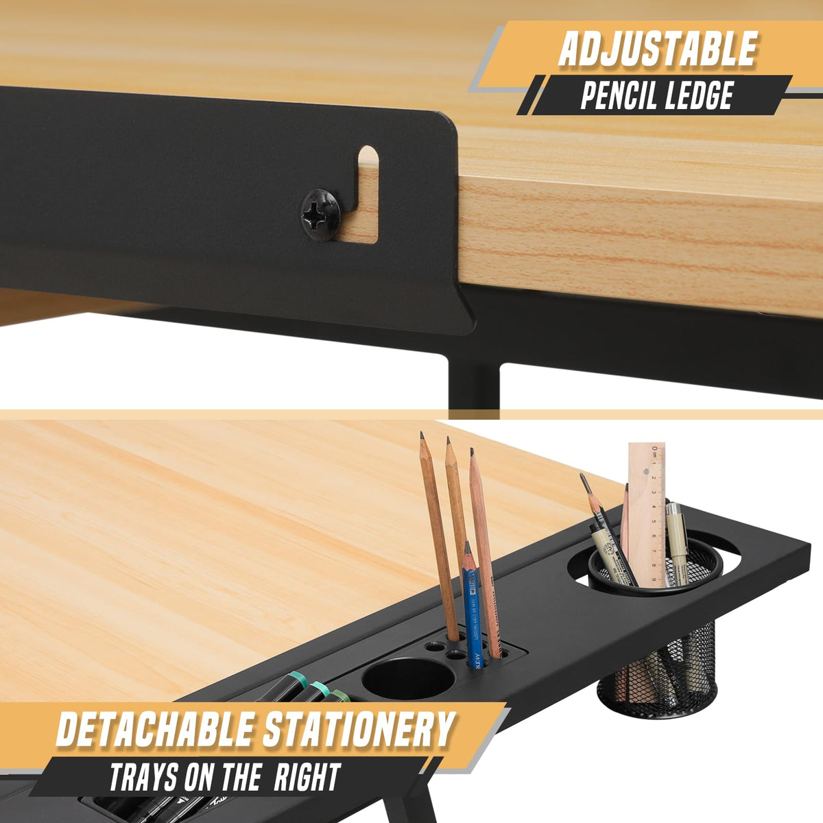 Drafting Table, Clear Glass, Angle Adjustable Top