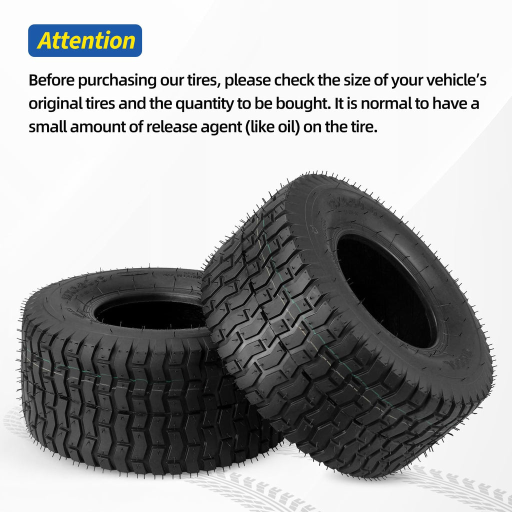 GICOOL 18x9.50-8 Tubeless Lawn Mower Tire for Riding Mower Tractor, 4 Ply