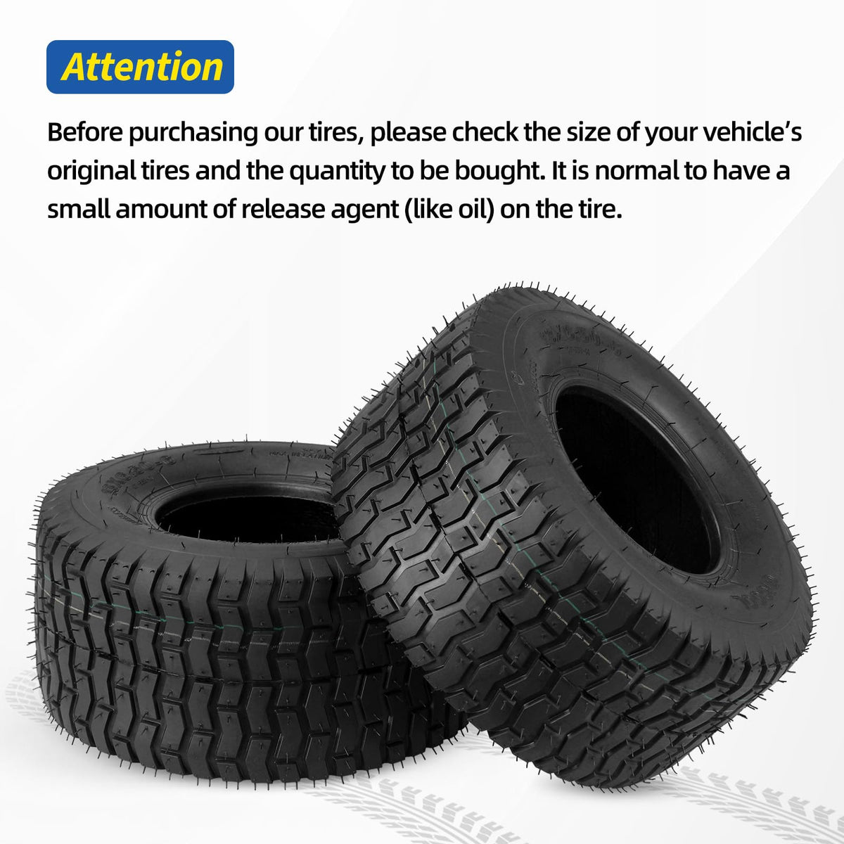 GICOOL 18x9.50-8 Tubeless Lawn Mower Tire for Riding Mower Tractor, 4 Ply