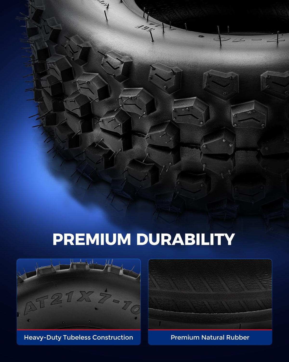 KAX Lawn Mower Golf Cart Turf Tires 23x10.5-12, ATV UTV Tire, 6PR, Set 1
