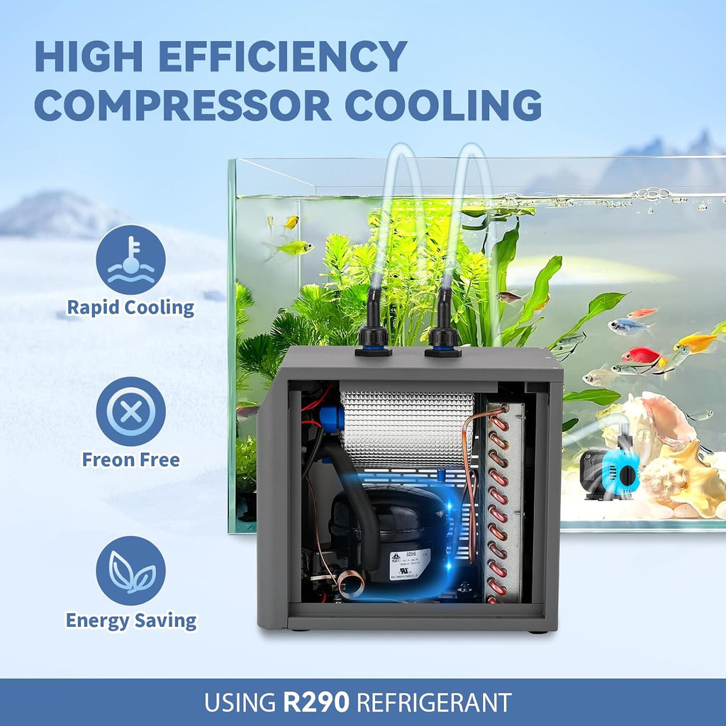 [New Upgrade] Poafamx Aquarium Chiller 42Gal Water Chiller for Fish Tank