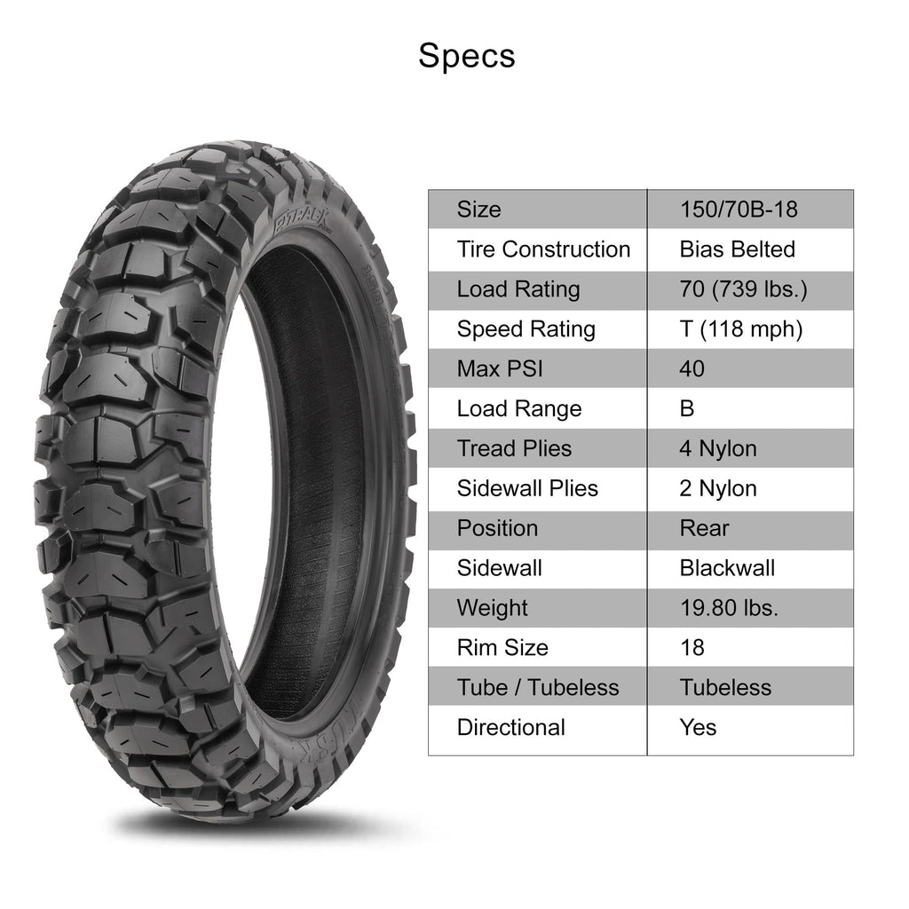 Tusk 2Track Adventure Motorcycle Tire Set â 90/90-21 Front & 130/80-17 Rear â Dual-Sport Off-Road Tires