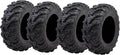 Tusk Mud Force ATV Tire Set â 25x8-12 Front & 25x10-12 Rear â Durable Off-Road Quad Tires Set of 4