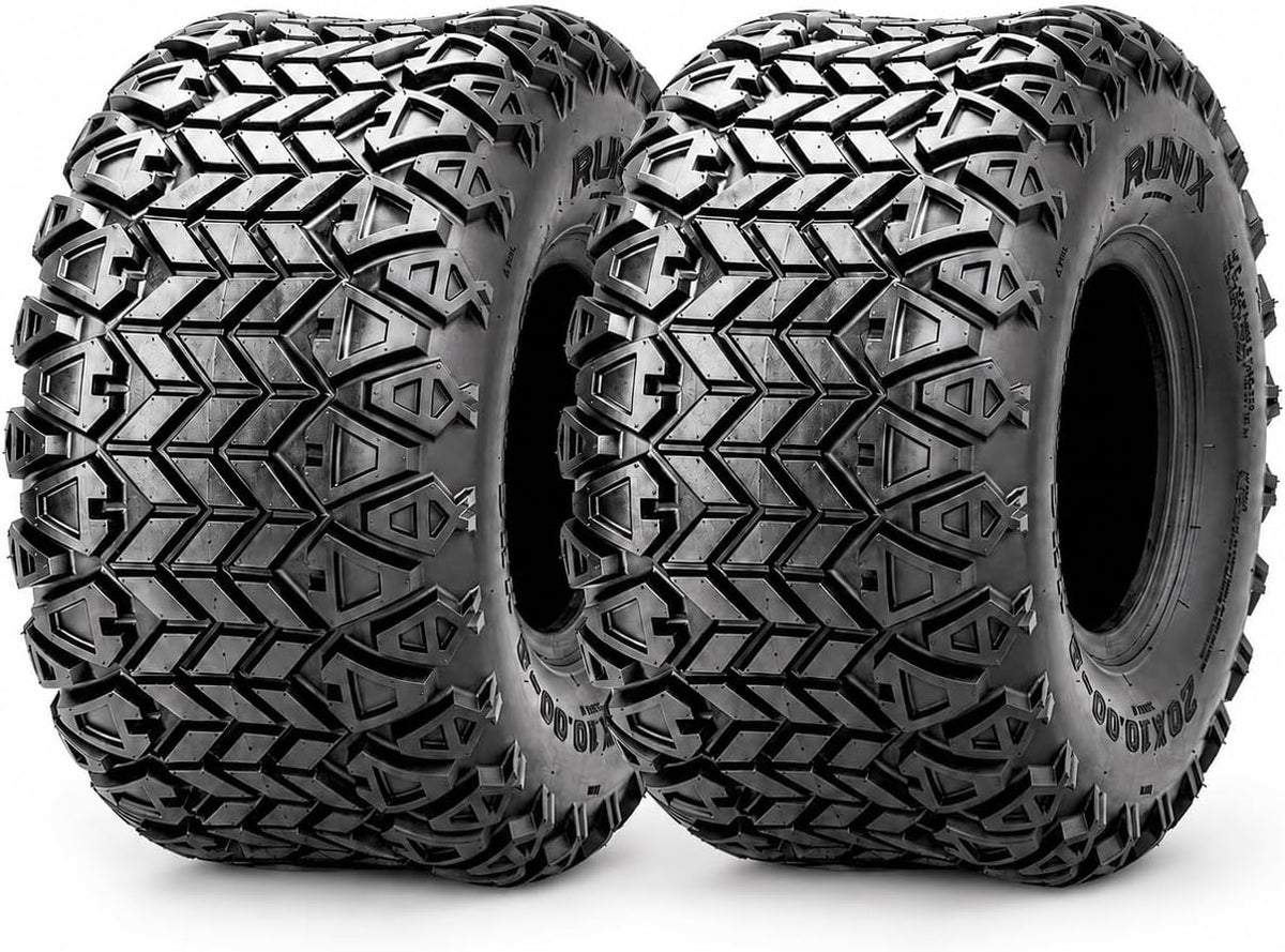 RUNIX 18X8.50-8 Tires, Premium Rubber Set of 2, Golf Cart Tires, Riding Lawn Mower Tires,Superior Traction, TURF, Tubeless, 18X8.5X8