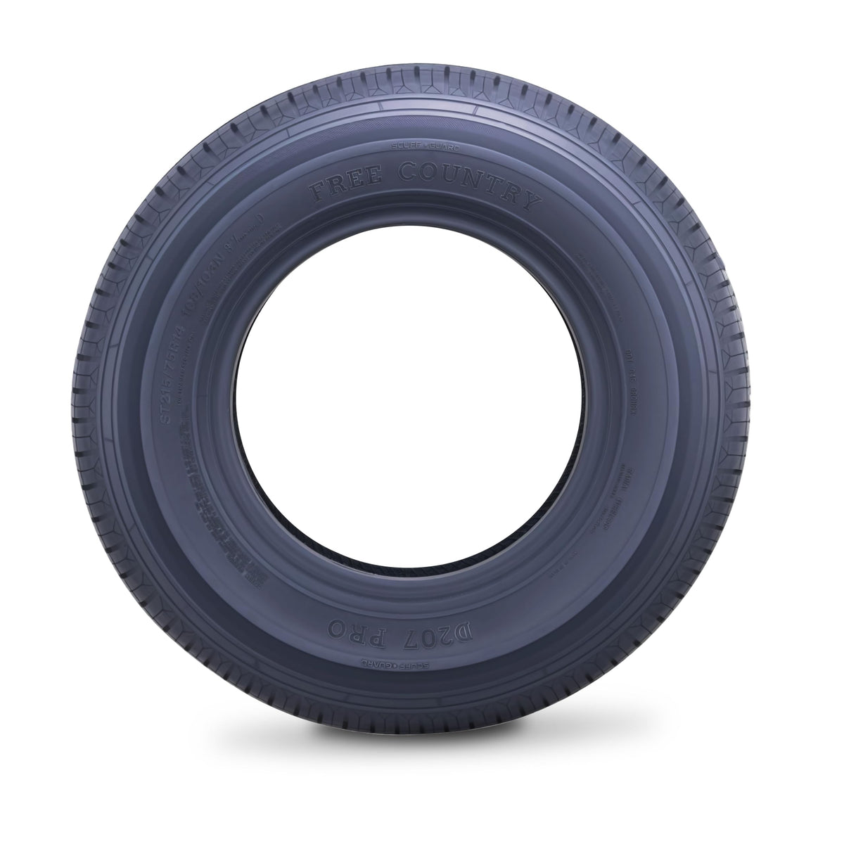 Free Country Grand Ride Set 4 Trailer Tires ST225/75R15 10 Ply Load Range E Steel Belted Radial w/Featured Scuff Guard
