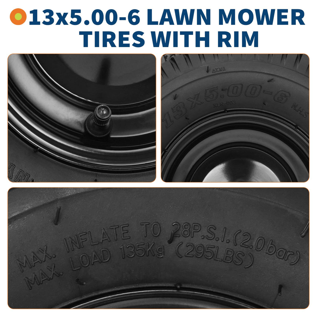 PioneerWorks 2Packs 20x10-8 Lawn Mower Tires and rim