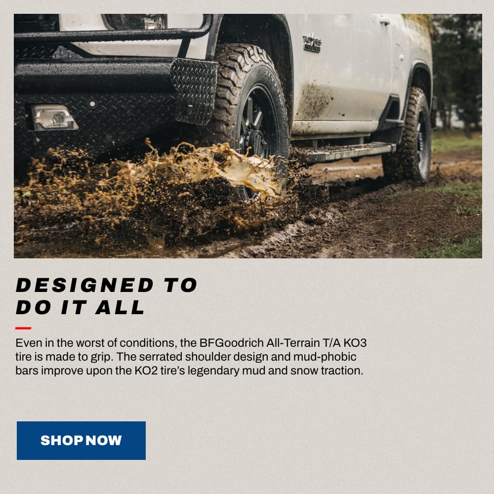 BFGoodrich All-Terrain T/A KO3 Car Tire for Light Trucks, SUVs, and Crossovers, LT245/75R16/E 120/116S