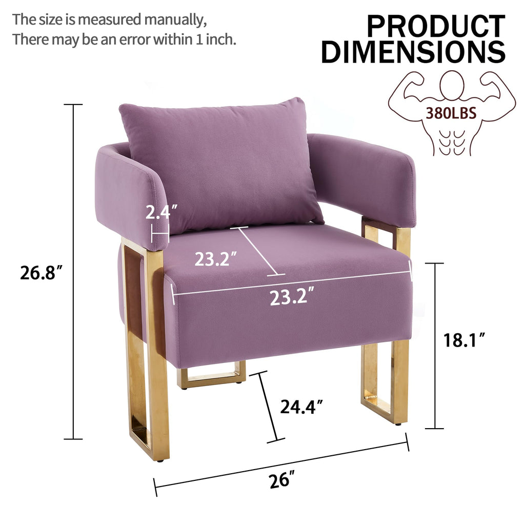 YISHENG Modern Barrel Accent Chairs Set of 2, Living Room Side Chairs with Golden Metal Legs Soft Upholstered Reading Armchairs no Wheels for Vanity/Reception Room//Bedroom/Lounge/Office,Black Teddy