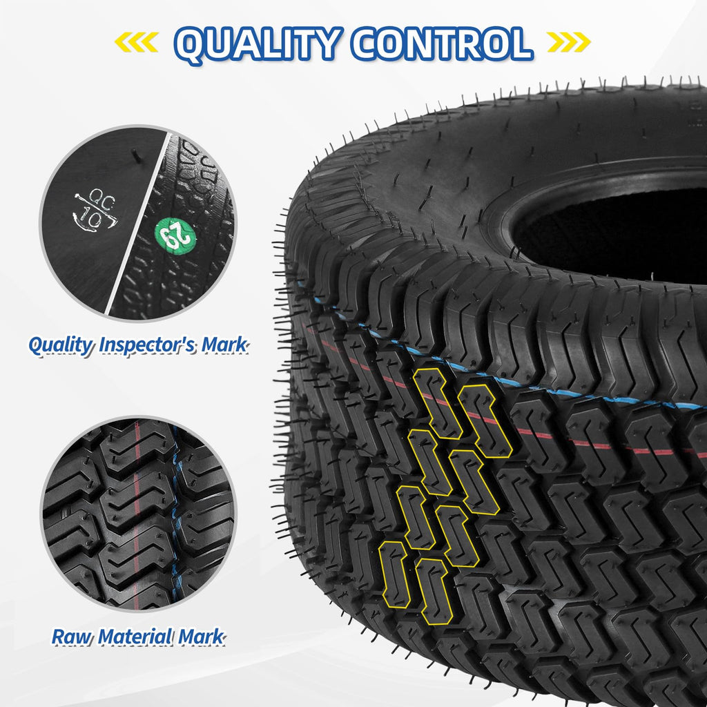 GICOOL 20x12.00-10 Tubeless Lawn Mower Tire for Riding Mower Tractor, 4Ply