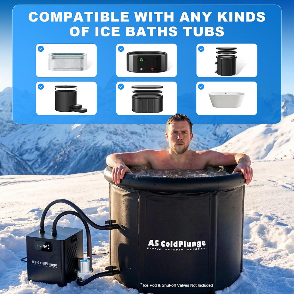 AS ColdPlunge 1/3 HP Cold Plunge Chiller for Ice Bath & Home Cold Therapy