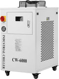 15L Industrial Water Chiller CW-6000 with Advanced Dual-Port Cooling System, High-Flow 0.73HP Pump, Precision Dual-Mode Temperature Control, for 60W-150W CO2 Laser Engraving & Cutting Machines